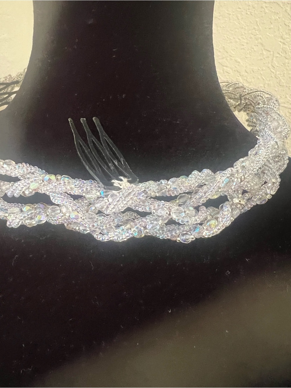 Handmade Paris Bridal Tiara Crystal Headpiece Veil Holder w/ Swarovski Elements